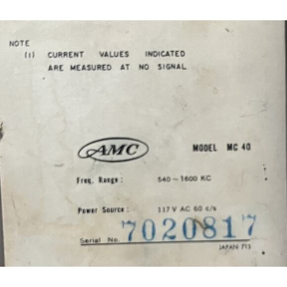 VINTAGE! AMC Solid State AM Alarm Clock Radio MC 40 -Tested! Works! Nice!! - Picture 7 of 7